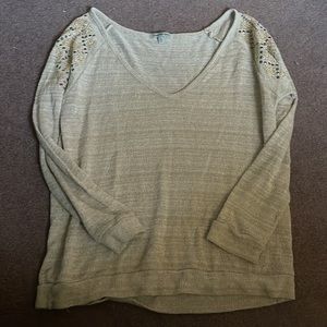 Charlotte Russe sparkly shoulder long sleeve